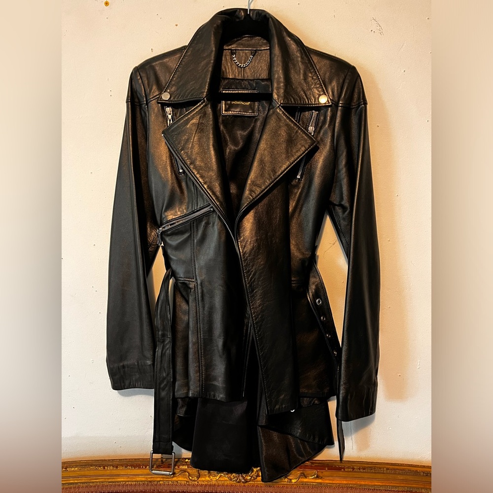 🔥🔥🔥Sacha Pacha Leather Hi-Lo Moto  Jacket🔥🔥🔥